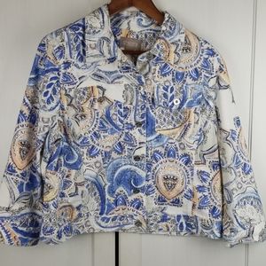 Chicos lightweight cotton cropped jacket 2